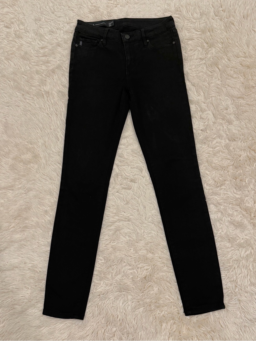 Armani Exchange A|X Super Skinny Jeans 26R Black 26 Regular Stretch Mid Rise